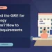 Do I Need the GRE for Psychology Programs? How to Check Requirements — editorial illustration for GRE graduate admissions, showing a student reviewing program fit and admission requirements with an academic adviser.