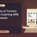 University of Toronto Machine Learning GRE Requirements — editorial illustration for GRE graduate admissions, showing a student reviewing program fit and admission requirements with an academic adviser.
