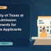 University of Texas at Dallas Admission Requirements for Graduate Applicants — editorial illustration for GRE graduate admissions, showing a student reviewing program fit and admission requirements with an academic adviser.