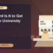 How Hard Is It to Get Into Yale University — editorial illustration for GRE graduate admissions, showing a student reviewing program fit and admission requirements with an academic adviser.