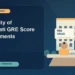 University of Cincinnati GRE Score Requirements — editorial illustration for GRE graduate admissions, showing a student reviewing program fit and admission requirements with an academic adviser.