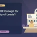 Is 325 GRE Enough for University of Leeds? — editorial illustration for GRE graduate admissions, showing a student reviewing program fit and admission requirements with an academic adviser.