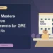 Physics Masters Admission Requirements for GRE Applicants — editorial illustration for GRE graduate admissions, showing a student reviewing program fit and admission requirements with an academic adviser.