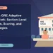 How Does GRE Adaptive Testing Work: Section-Level Adaptation, Scoring, and Test Strategies — editorial illustration for GRE graduate admissions, showing a student reviewing program fit and admission requirements with an academic adviser.