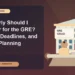 How Early Should I Register for the GRE? Timing, Deadlines, and Retake Planning — editorial illustration for GRE graduate admissions, showing a student reviewing program fit and admission requirements with an academic adviser.