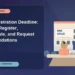 GRE Registration Deadline: When to Register, Reschedule, and Request Accommodations — editorial illustration for GRE graduate admissions, showing a student reviewing program fit and admission requirements with an academic adviser.