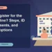 Can I register for the GRE online? Steps, ID requirements, and testing options — editorial illustration for GRE graduate admissions, showing a student reviewing program fit and admission requirements with an academic adviser.