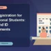 GRE Registration for International Students: Steps and ID Requirements — editorial illustration for GRE graduate admissions, showing a student reviewing program fit and admission requirements with an academic adviser.