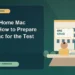 GRE at Home Mac Setup: How to Prepare Your Mac for the Test — editorial illustration for GRE graduate admissions, showing a student reviewing program fit and admission requirements with an academic adviser.