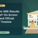 When Are GRE Results Released? On-Screen Scores and Official Release Timeline — editorial illustration for GRE graduate admissions, showing a student reviewing program fit and admission requirements with an academic adviser.
