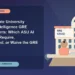 Arizona State University Artificial Intelligence GRE Requirements: Which ASU AI Programs Require, Recommend, or Waive the GRE — editorial illustration for GRE graduate admissions, showing a student reviewing program fit and admission requirements with an academic adviser.