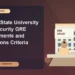 Arizona State University Cybersecurity GRE Requirements and Admissions Criteria — editorial illustration for GRE graduate admissions, showing a student reviewing program fit and admission requirements with an academic adviser.