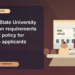 Arizona State University admission requirements and GRE policy for graduate applicants — editorial illustration for GRE graduate admissions, showing a student reviewing program fit and admission requirements with an academic adviser.